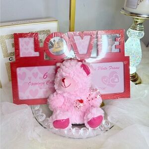 LOVE Collage 6 Photo Frame Bundle with plush toy